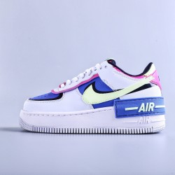 WMNS Air Force 1 Shadow White "Sapphire Barely Volt"